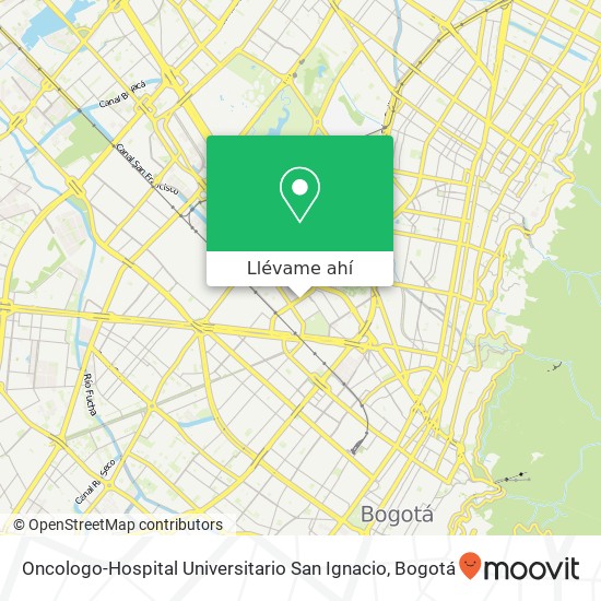 Mapa de Oncologo-Hospital Universitario San Ignacio