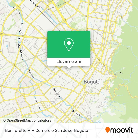 Mapa de Bar Toretto VIP Comercio San Jose