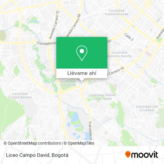 Mapa de Liceo Campo David