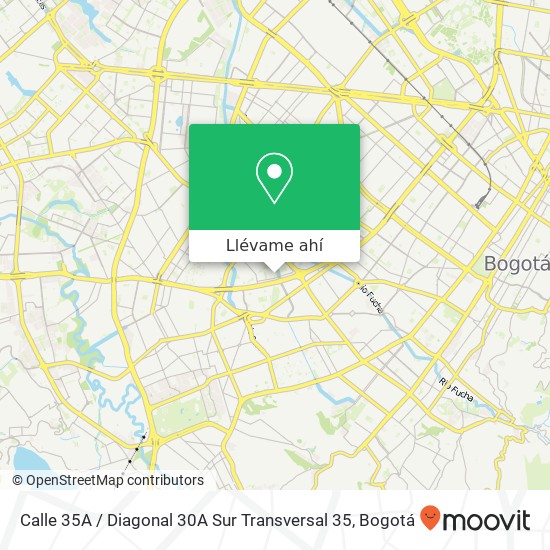 Mapa de Calle 35A / Diagonal 30A Sur Transversal 35