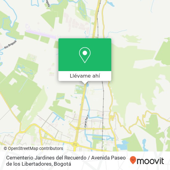 Mapa de Cementerio Jardines del Recuerdo / Avenida Paseo de los Libertadores