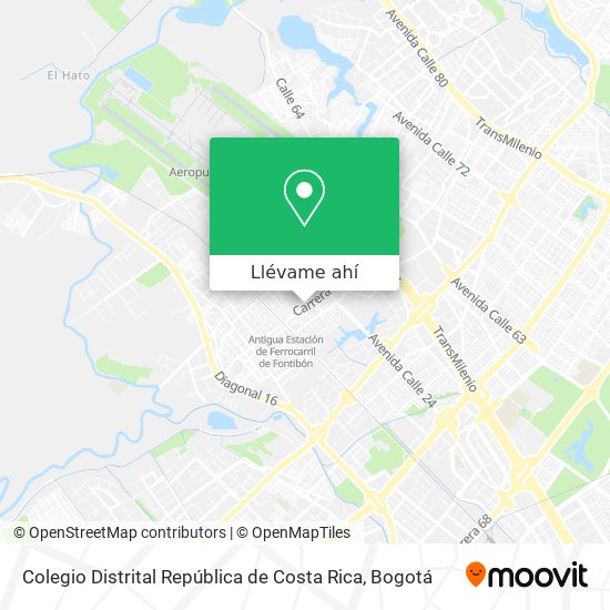 Mapa de Colegio Distrital República de Costa Rica
