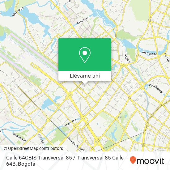 Mapa de Calle 64CBIS Transversal 85 / Transversal 85 Calle 64B