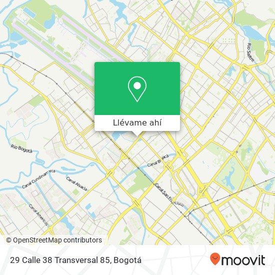 Mapa de 29 Calle 38 Transversal 85
