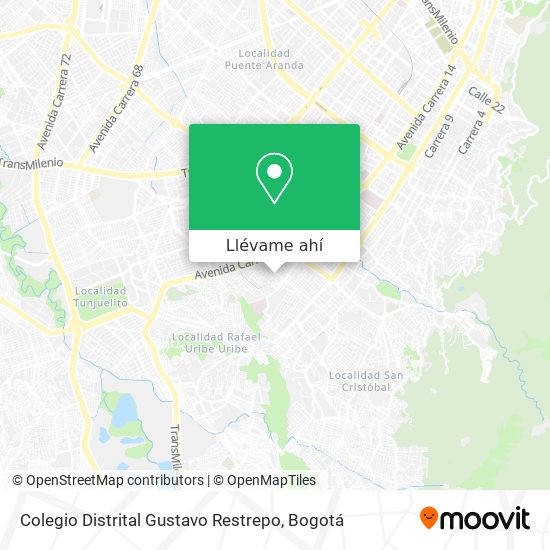 Mapa de Colegio Distrital Gustavo Restrepo