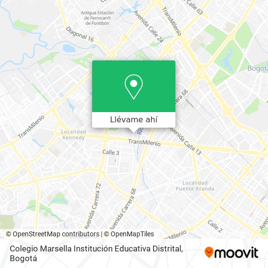 Mapa de Colegio Marsella Institución Educativa Distrital