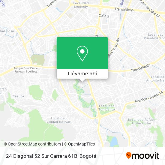 Mapa de 24 Diagonal 52 Sur Carrera 61B