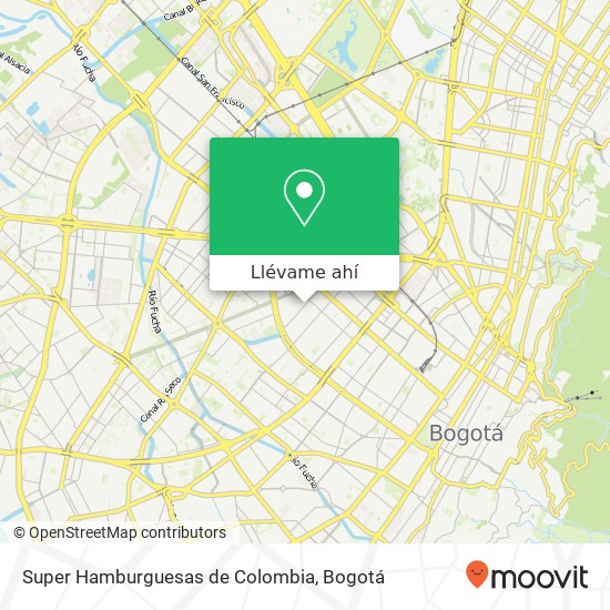 Mapa de Super Hamburguesas de Colombia