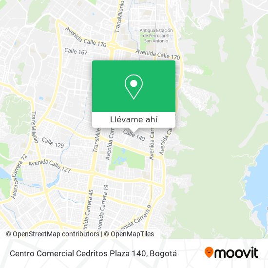 Mapa de Centro Comercial Cedritos Plaza 140
