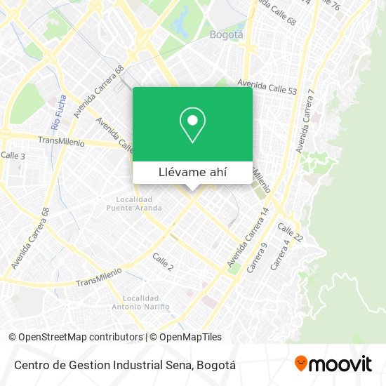Mapa de Centro de Gestion Industrial Sena