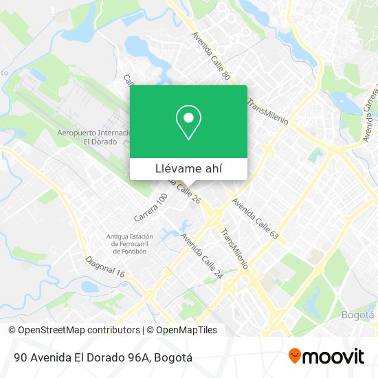 Mapa de 90 Avenida El Dorado 96A