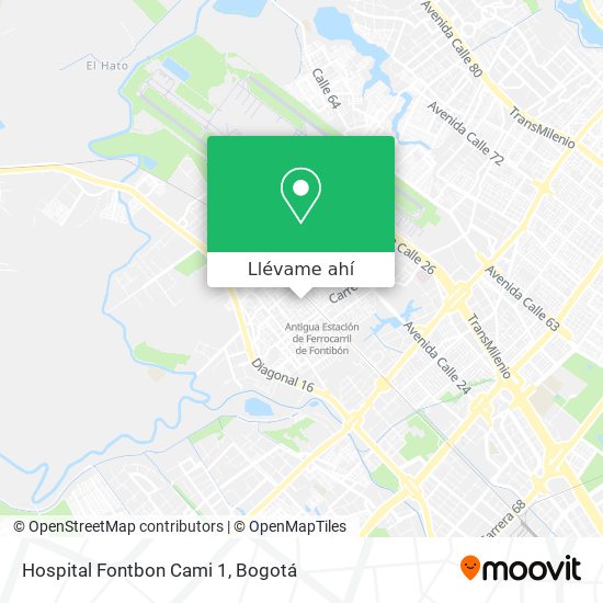 Mapa de Hospital Fontbon Cami 1