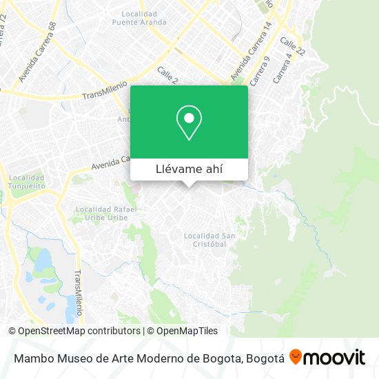 Mapa de Mambo Museo de Arte Moderno de Bogota