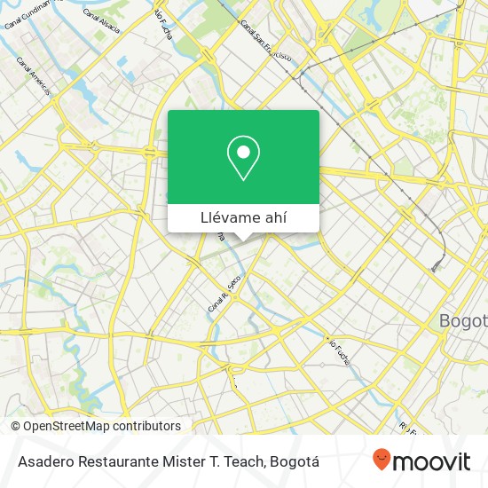 Mapa de Asadero Restaurante Mister T. Teach
