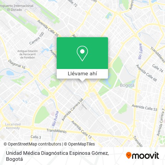 Mapa de Unidad Médica Diagnóstica Espinosa Gómez