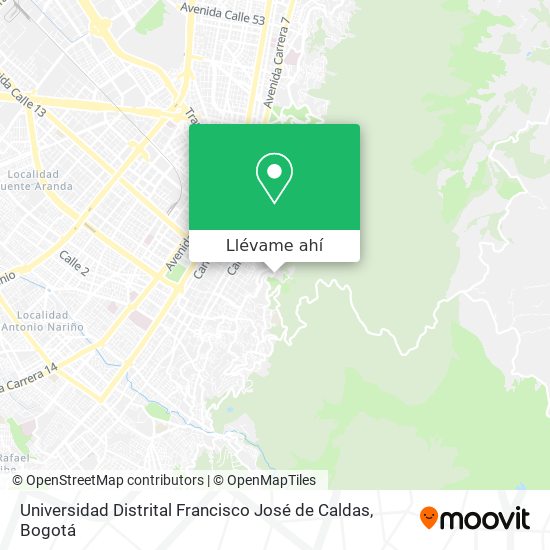 Mapa de Universidad Distrital Francisco José de Caldas