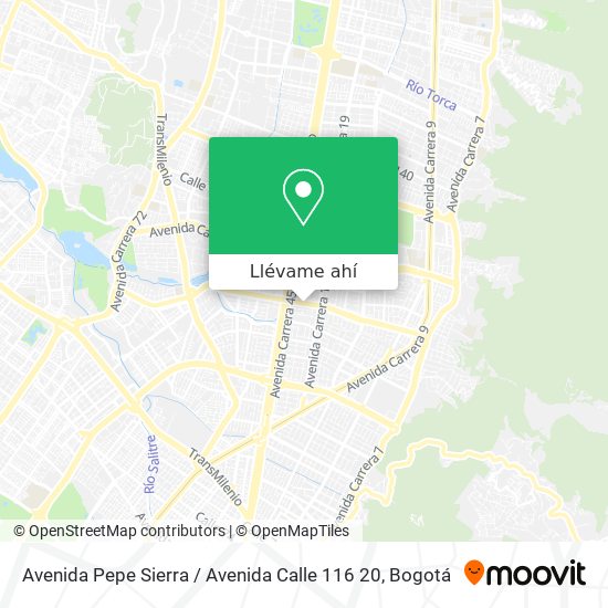 Mapa de Avenida Pepe Sierra / Avenida Calle 116 20