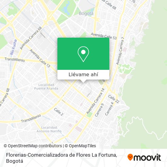 Mapa de Florerias-Comercializadora de Flores La Fortuna