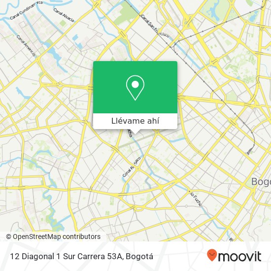 Mapa de 12 Diagonal 1 Sur Carrera 53A