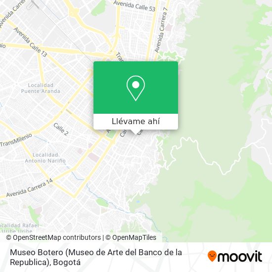 Mapa de Museo Botero (Museo de Arte del Banco de la Republica)