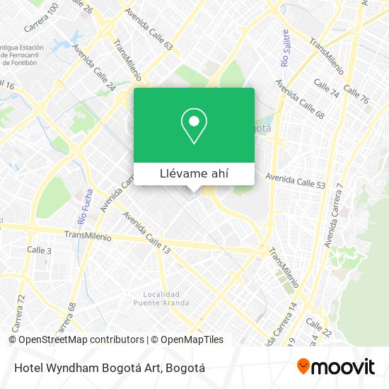 Mapa de Hotel Wyndham Bogotá Art