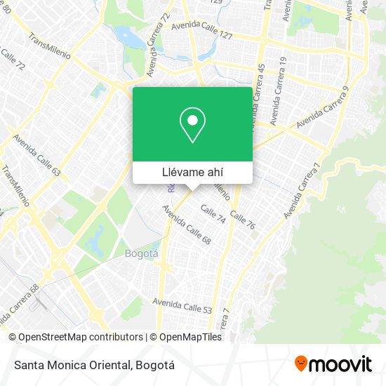Mapa de Santa Monica Oriental