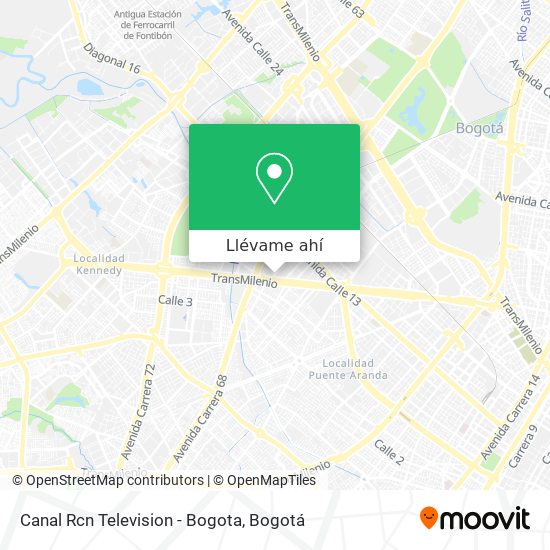 Mapa de Canal Rcn Television - Bogota