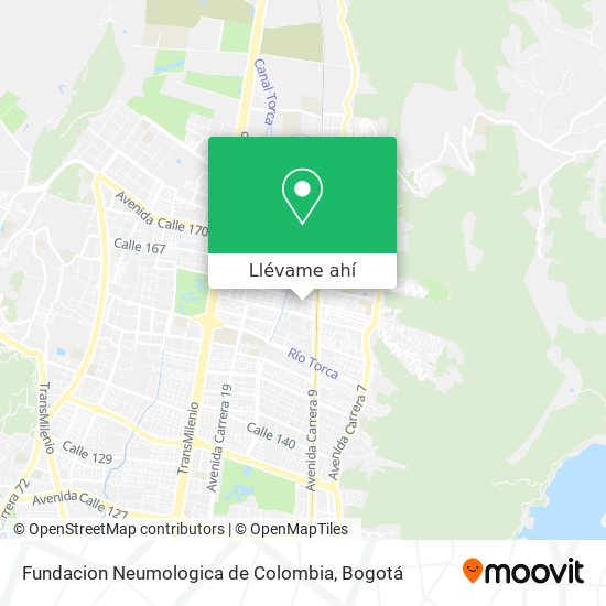 Mapa de Fundacion Neumologica de Colombia
