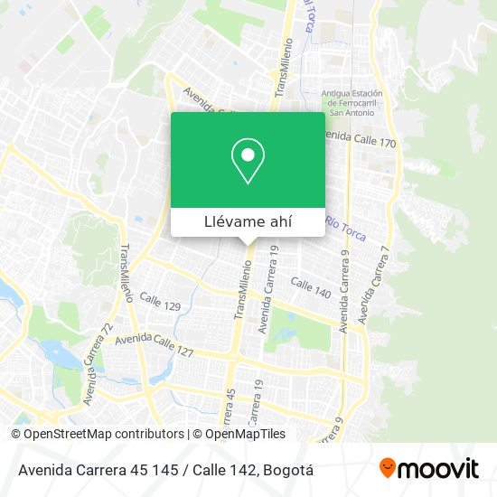 Mapa de Avenida Carrera 45 145 / Calle 142