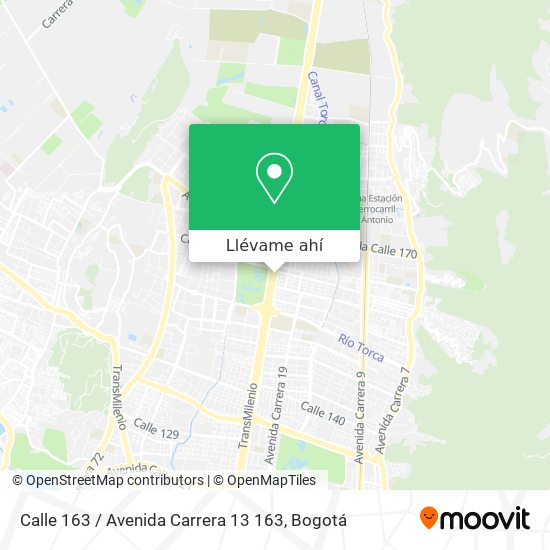 Mapa de Calle 163 / Avenida Carrera 13 163