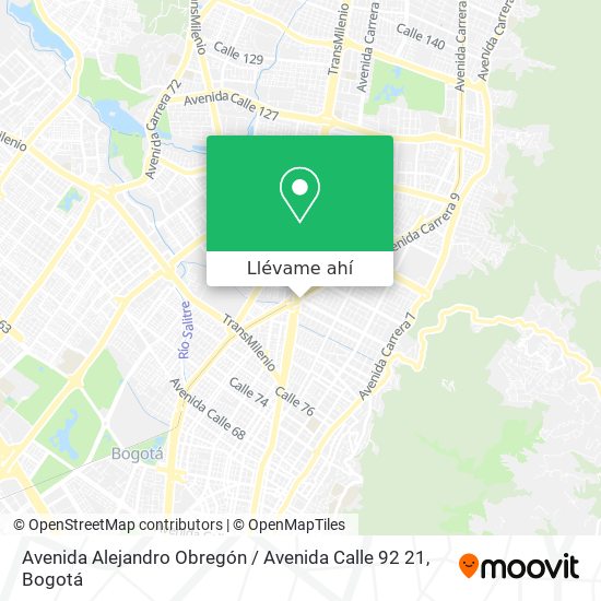 Mapa de Avenida Alejandro Obregón / Avenida Calle 92 21