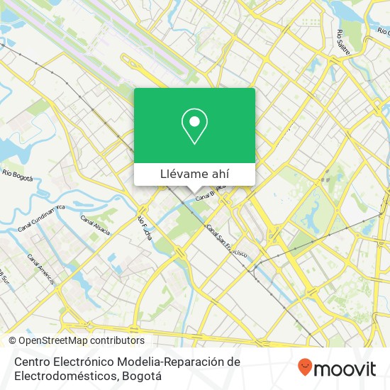 Mapa de Centro Electrónico Modelia-Reparación de Electrodomésticos