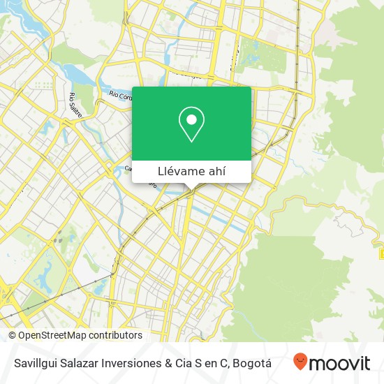 Mapa de Savillgui Salazar Inversiones & Cia S en C