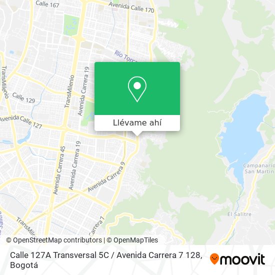 Mapa de Calle 127A Transversal 5C / Avenida Carrera 7 128