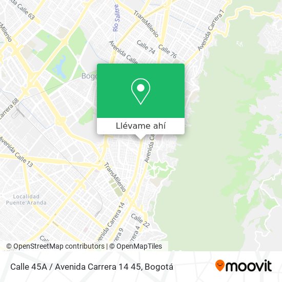 Mapa de Calle 45A / Avenida Carrera 14 45