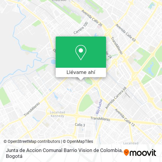 Mapa de Junta de Accion Comunal Barrio Vision de Colombia