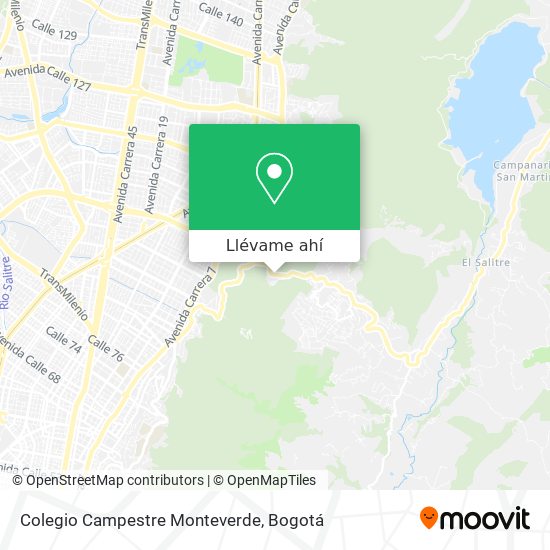 Mapa de Colegio Campestre Monteverde