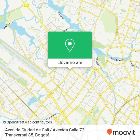 Mapa de Avenida Ciudad de Cali / Avenida Calle 72 Transversal 85