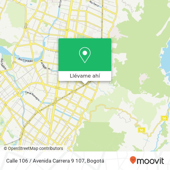 Mapa de Calle 106 / Avenida Carrera 9 107