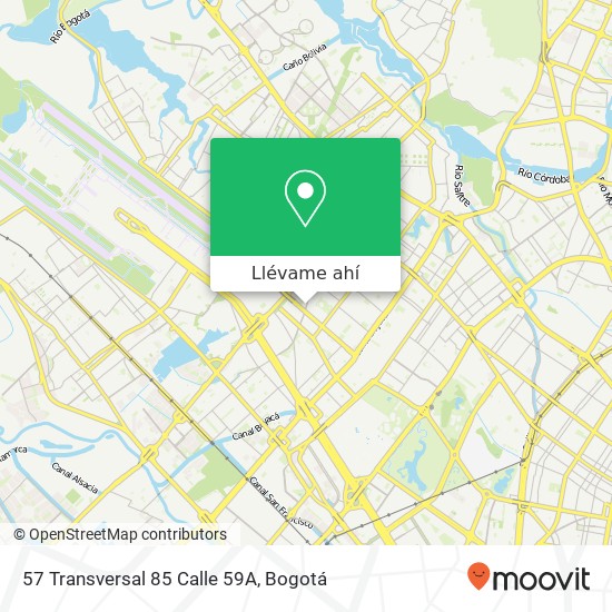 Mapa de 57 Transversal 85 Calle 59A