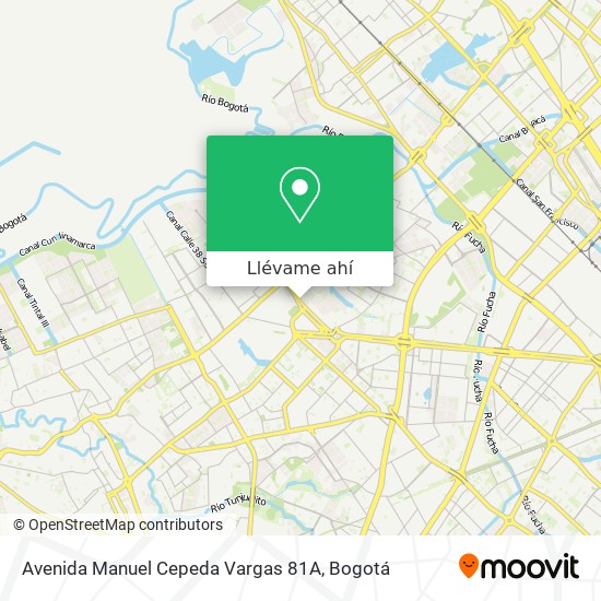 Mapa de Avenida Manuel Cepeda Vargas 81A