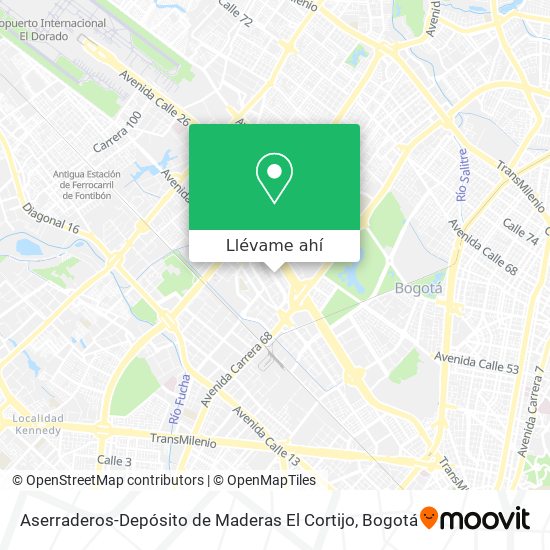 Mapa de Aserraderos-Depósito de Maderas El Cortijo