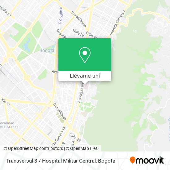 Mapa de Transversal 3 / Hospital Militar Central