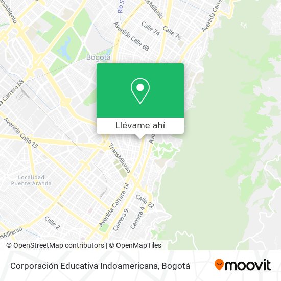 Mapa de Corporación Educativa Indoamericana