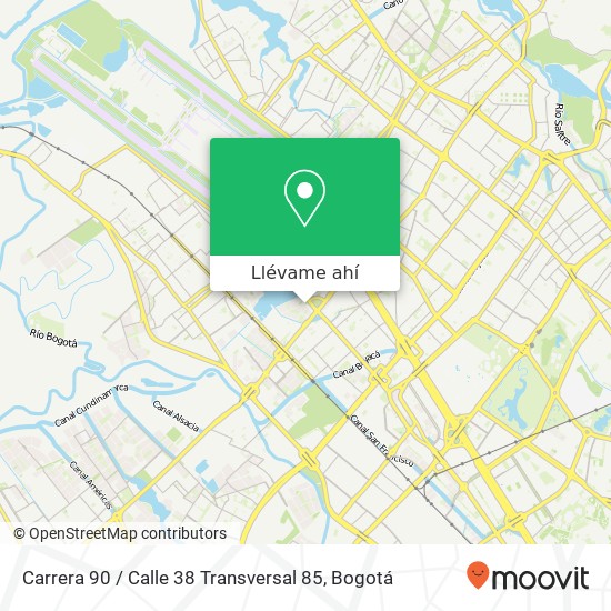 Mapa de Carrera 90 / Calle 38 Transversal 85