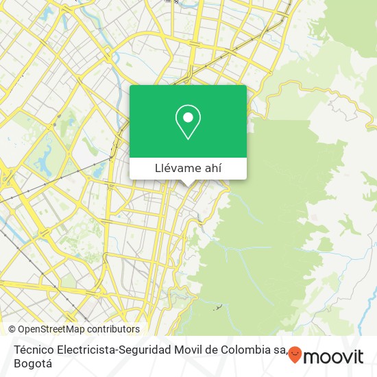 Mapa de Técnico Electricista-Seguridad Movil de Colombia sa