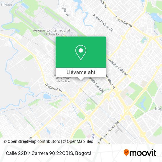 Mapa de Calle 22D / Carrera 90 22CBIS