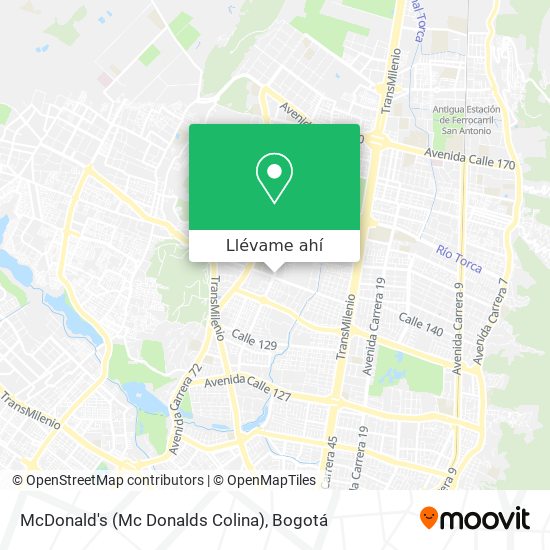 Mapa de McDonald's (Mc Donalds Colina)