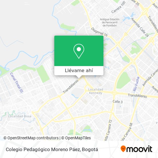 Mapa de Colegio Pedagógico Moreno Páez