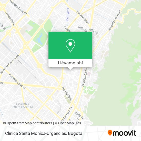 Mapa de Clínica Santa Mónica-Urgencias